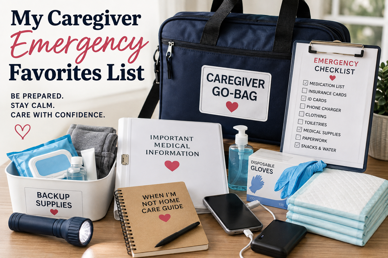 My Caregiver Emergency Favorites List